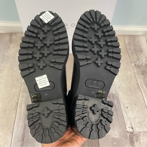 IRO Women's Leather Chelsea Boots Black Size 39 / US 8 - Picture 10 of 13